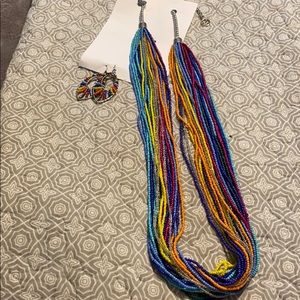 Necklace and earrings